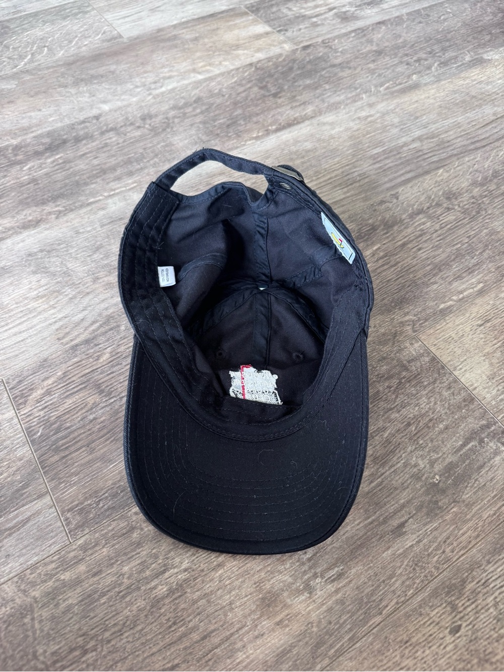 American Needle Black Baseball Cap with Red and White Embroidery - Picture 7 of 9
